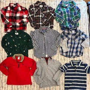 Boys 3T Button Down and Quarter Zip Shirts